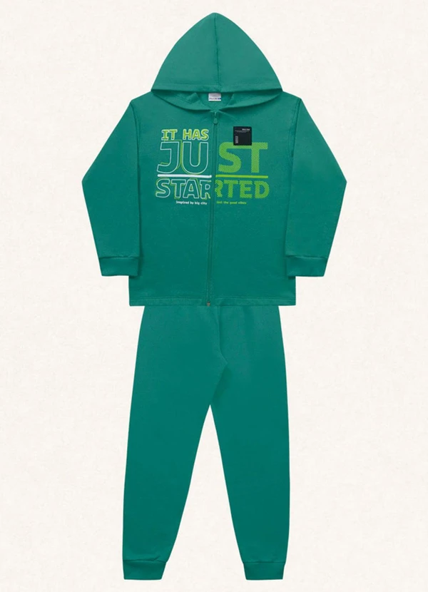 Fakini Kids - Conjunto Jaqueta C/Capuz e Calça Verde 4