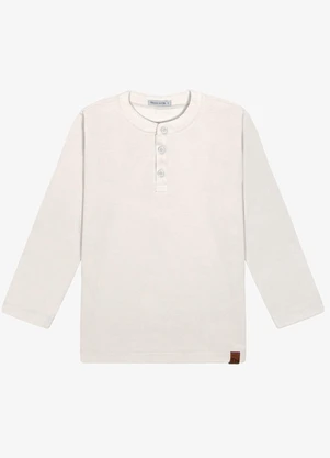 Trick Nick - Polo Infantil Manga Longa Masculina Bege - TRICK NICK