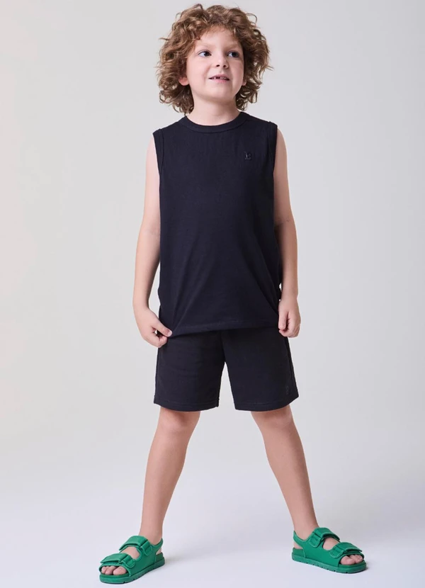 Bimbi - Regata Preta Básica Preto 2