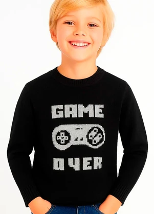Doce Tom - Suéter Game Over Preto - DOCE TOM
