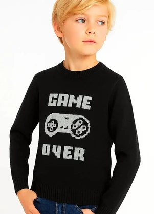 Doce Tom - Suéter Game Over Preto - DOCE TOM