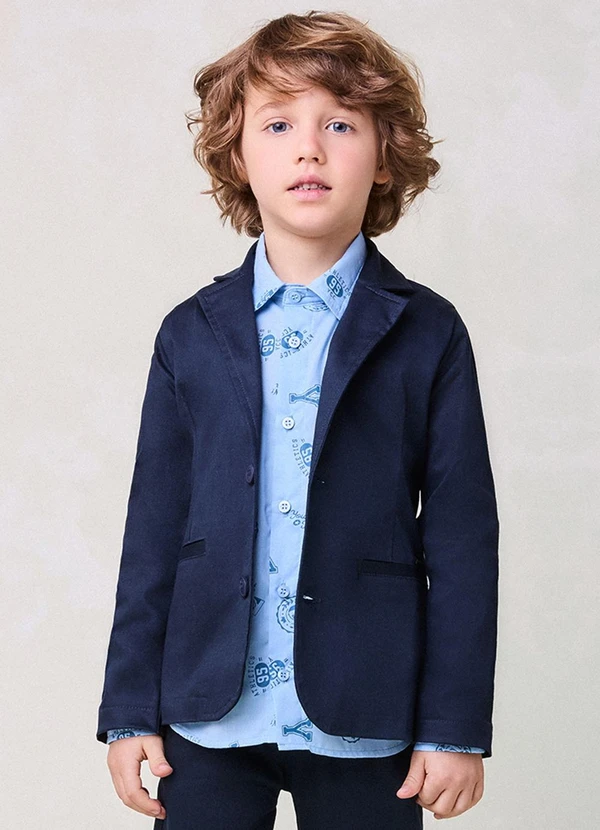 Youccie - Blazer de Alfaiataria Marinho Marinho