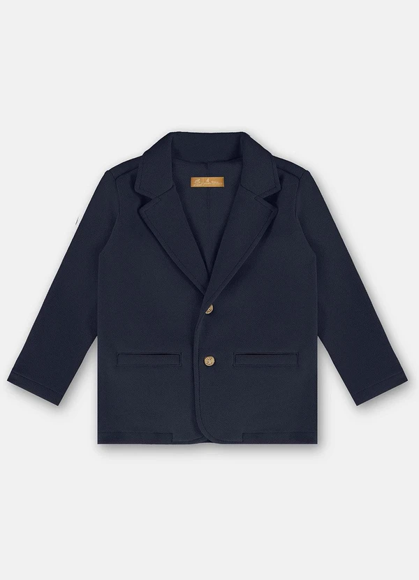 Up Baby - Blazer em Malha Alfaiataria Azul 3