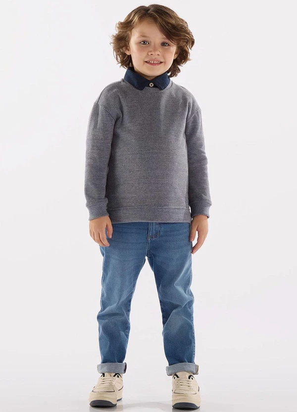 Up Baby - Blusão Aveludado Menino Azul 2