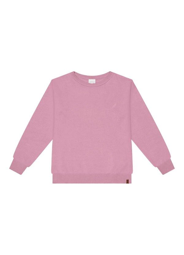 Alakazoo - Blusão Básico de Tricô Unissex com Bordado Rosa 3