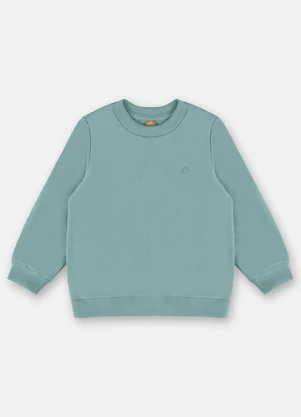 Up Baby - Blusão Básico em Moletom Menino Azul - UP BABY
