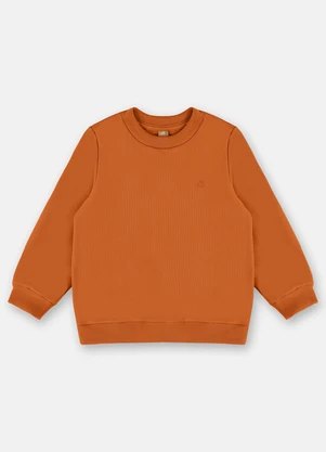 Up Baby - Blusão Básico em Moletom Menino Laranja - UP BABY