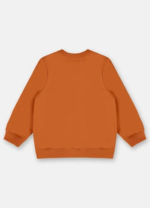 Up Baby - Blusão Básico em Moletom Menino Laranja - UP BABY