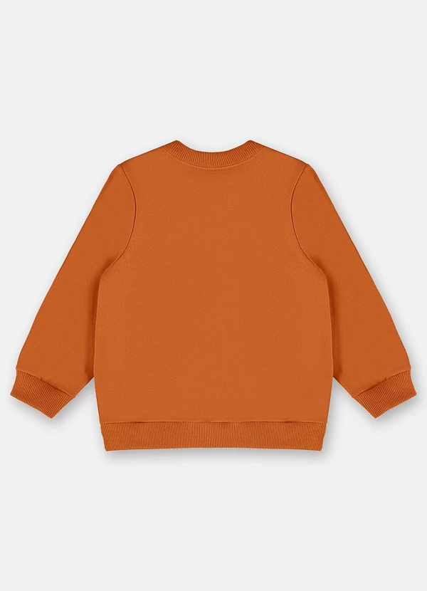 Up Baby - Blusão Básico em Moletom Menino Laranja 2