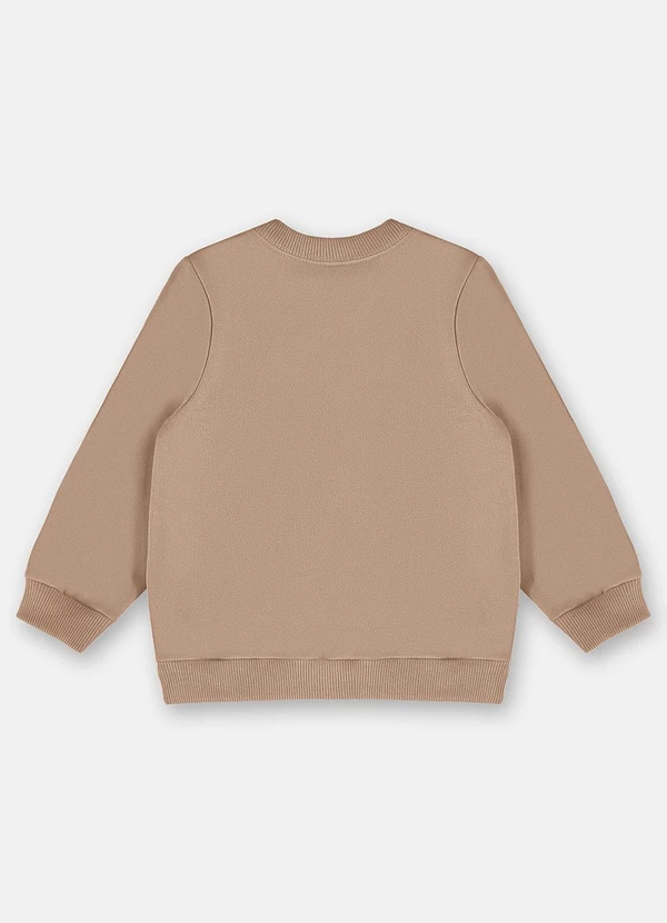 Up Baby - Blusão Básico em Moletom Menino Marrom 2