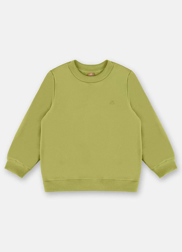 Up Baby - Blusão Básico em Moletom Menino Verde