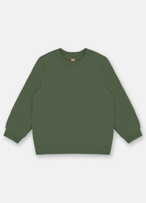 Up Baby - Blusão Básico em Moletom Menino Verde - UP BABY