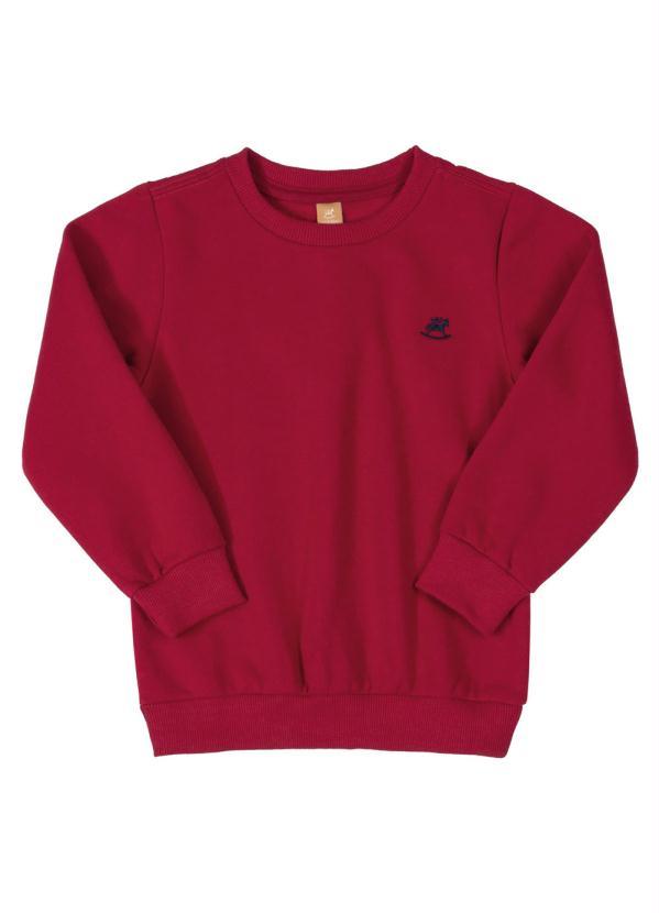 Up Baby - Blusão Básico Manga Longa Vermelho