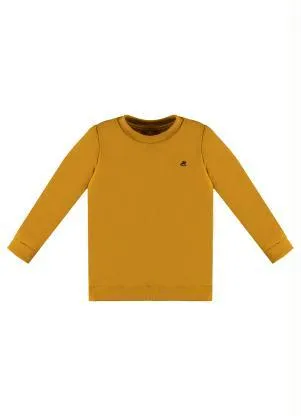 Up Baby - Blusão Básico Menino Manga Longa Amarelo - UP BABY
