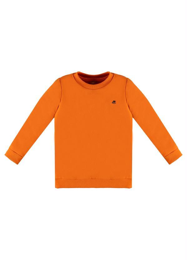 Up Baby - Blusão Básico Menino Manga Longa Laranja