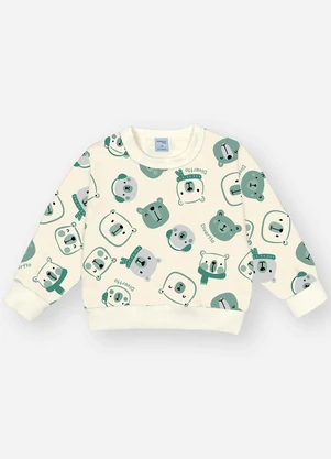 Abrange - Blusão Bebê Menino Ursinhos Verde - ABRANGE