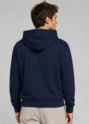 Select - Blusão com Capuz em Moletom Masculino Azul - SELECT