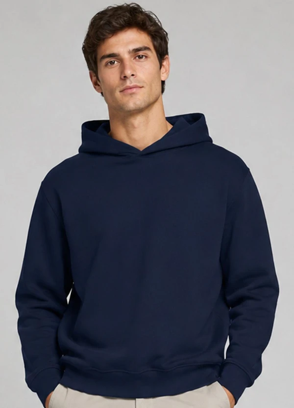 Select - Blusão com Capuz em Moletom Masculino Azul