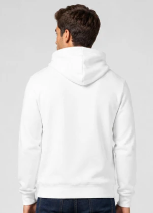 Select - Blusão com Capuz em Moletom Masculino Branco - SELECT
