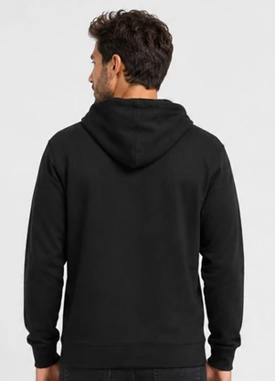 Select - Blusão com Capuz em Moletom Masculino Preto - SELECT