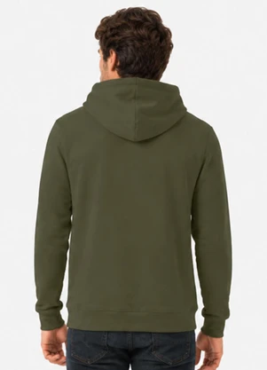 Select - Blusão com Capuz em Moletom Masculino Verde - SELECT