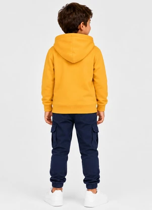 Select - Blusão com Capuz Masculino Infantil Amarelo - SELECT