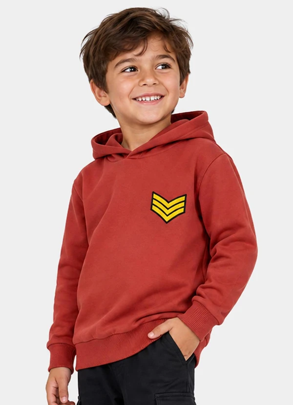 Select - Blusão com Capuz Masculino Infantil Laranja