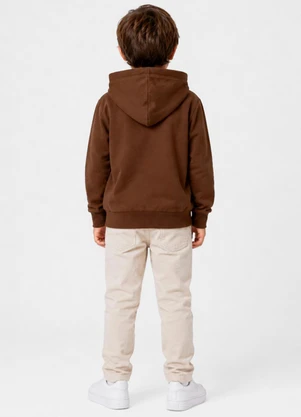 Select - Blusão com Capuz Masculino Infantil Marrom - SELECT