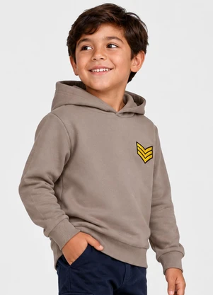 Select - Blusão com Capuz Masculino Infantil Marrom - SELECT