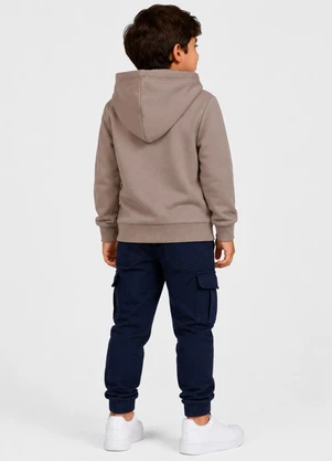 Select - Blusão com Capuz Masculino Infantil Marrom - SELECT