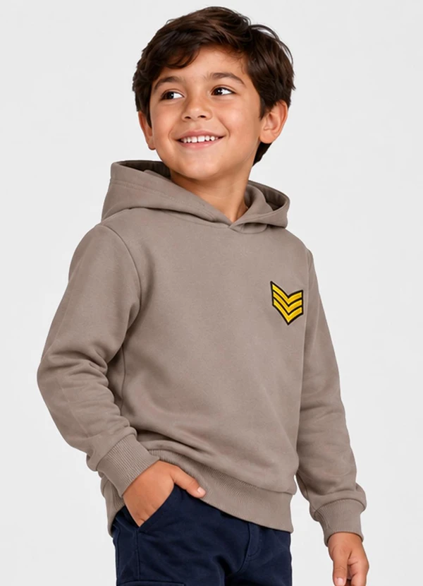 Select - Blusão com Capuz Masculino Infantil Marrom
