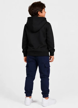Select - Blusão com Capuz Masculino Infantil Preto - SELECT