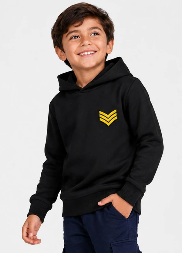 Select - Blusão com Capuz Masculino Infantil Preto