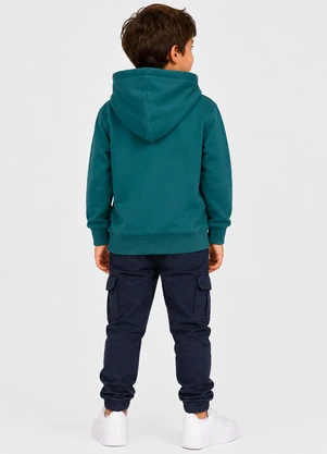Select - Blusão com Capuz Masculino Infantil Verde - SELECT