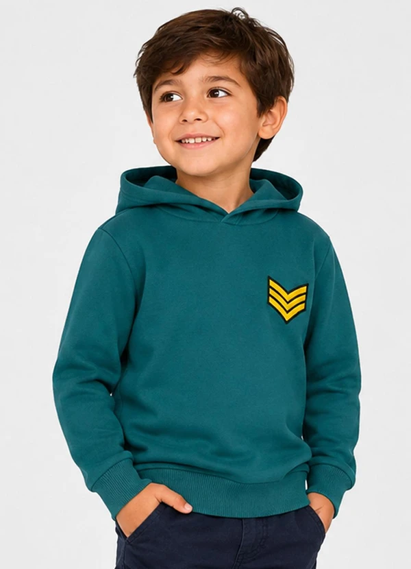 Select - Blusão com Capuz Masculino Infantil Verde
