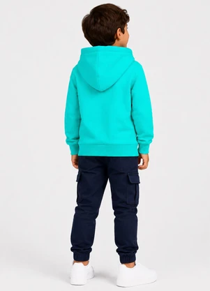 Select - Blusão com Capuz Masculino Infantil Verde - SELECT