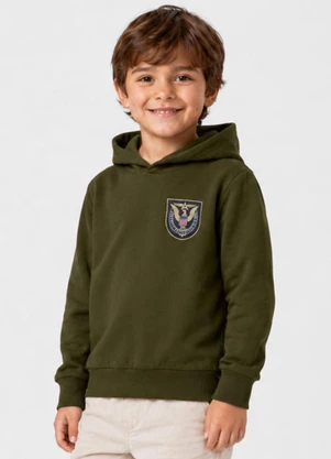 Select - Blusão com Capuz Masculino Infantil Verde - SELECT