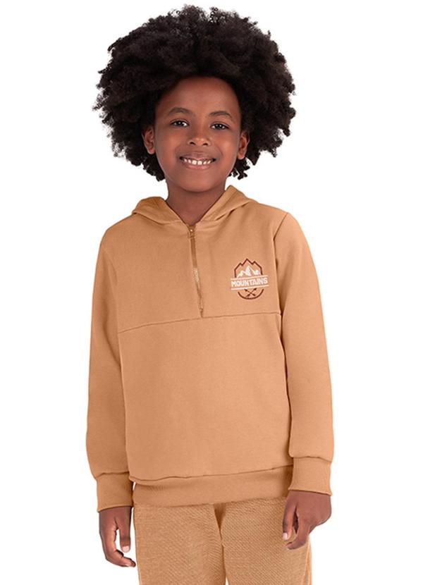 Alenice - Blusão com Capuz Menino Marrom 1