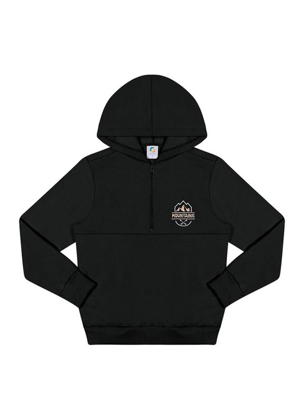 Alenice - Blusão com Capuz Menino Preto