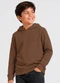 Select - Blusão com Capuz Mol. Penteado Masculino Cinza - variação: Marrom