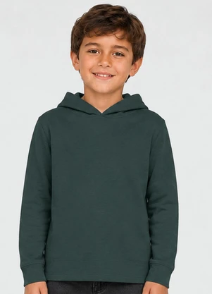 Select - Blusão com Capuz Mol. Penteado Masculino Verde - SELECT