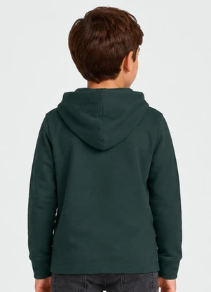 Select - Blusão com Capuz Mol. Penteado Masculino Verde - SELECT