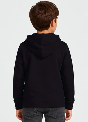 Select - Blusão com Capuz Moleton Penteado Masculino Azul - SELECT