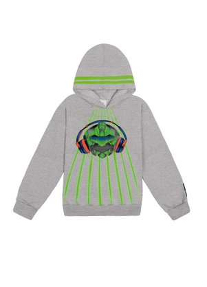 Abrange - Blusão com Capuz Neon Cinza - ABRANGE