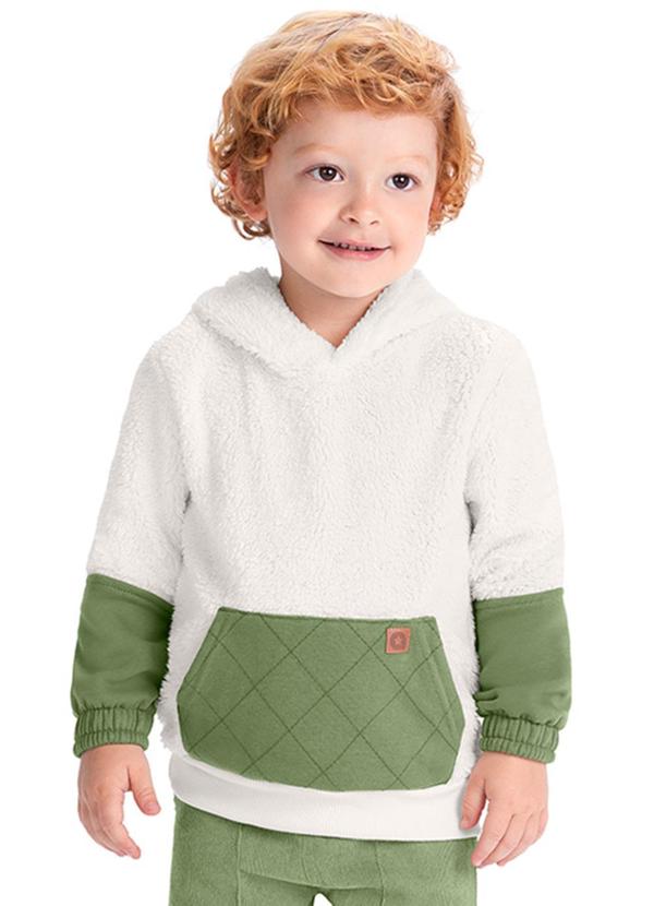 Alenice - Blusão com Pelo Menino Branco