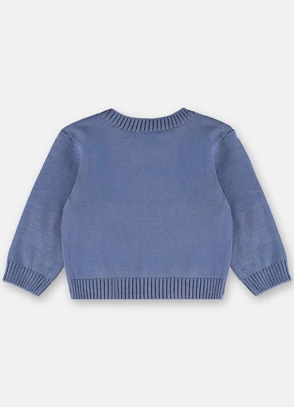 Up Baby - Blusão de Tricot para Bebê Menino Azul 4