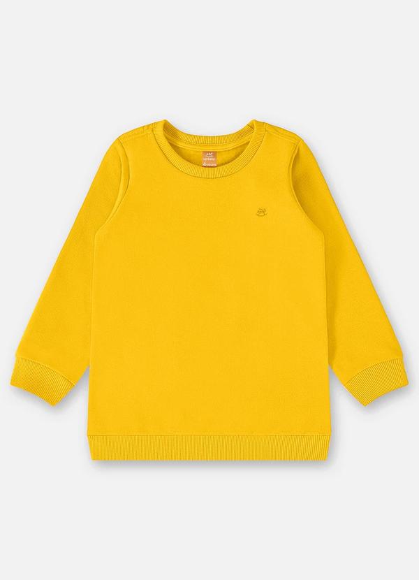 Up Baby - Blusão em Moletom Infantil Menino Amarelo