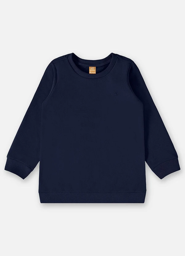 Up Baby - Blusão em Moletom Infantil Menino Azul