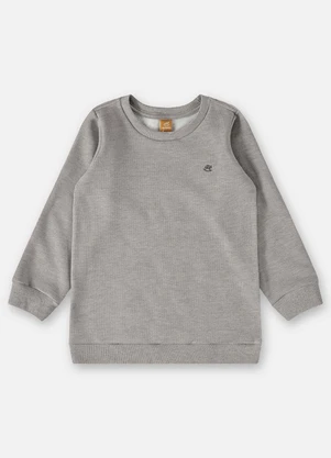 Up Baby - Blusão em Moletom Infantil Menino Cinza - UP BABY