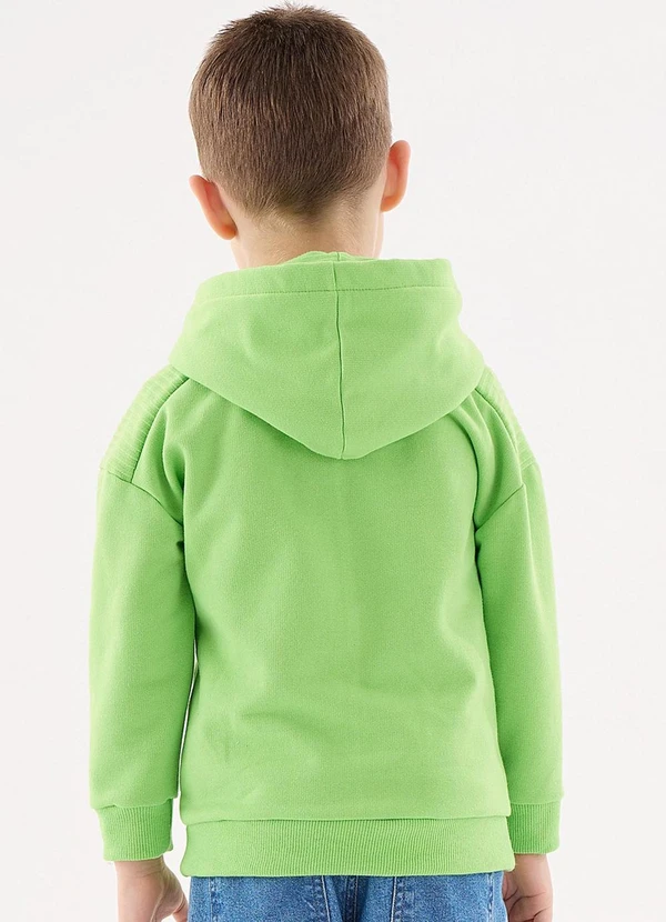 Up Baby - Blusão em Moletom Infantil Menino Verde 2